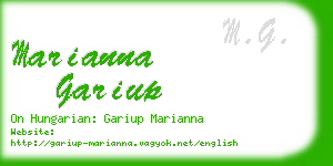marianna gariup business card